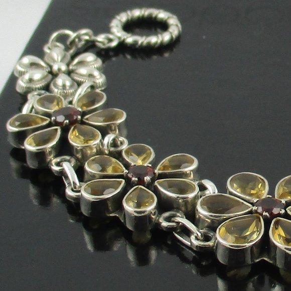 Citrine & Garnet Artisan Crafted 8.70ct Bracelet - Picture 5 of 7